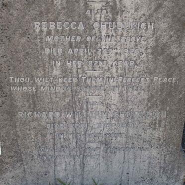 CHUDLEIGH Richard William -1931 &amp; Rebecca -1926