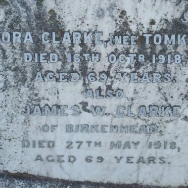 CLARKE James W. -1918 &amp; Dora TOMKIES -1918