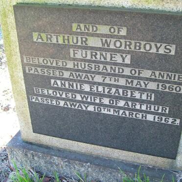 FURNEY Arthur Worboys -1960 &amp; Annie Elizabeth -1962