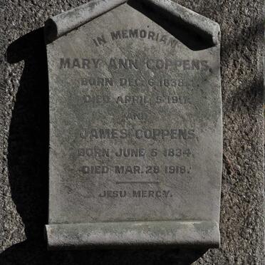 COPPENS James 1834-1918 &amp; Mary Ann 1838-1917