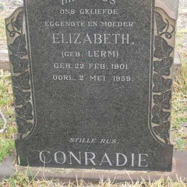 CONRADIE Elizabeth nee LERM 1901-1959