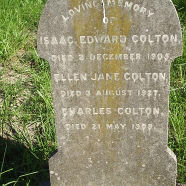 COLTON Isaac Edward -1905 :: COLTON Ellen Jane -1927 :: COLTON Charles -1909