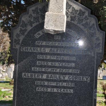 CORBEY Charles Alfred -1921 :: CORBEY Albert Bailey -1921