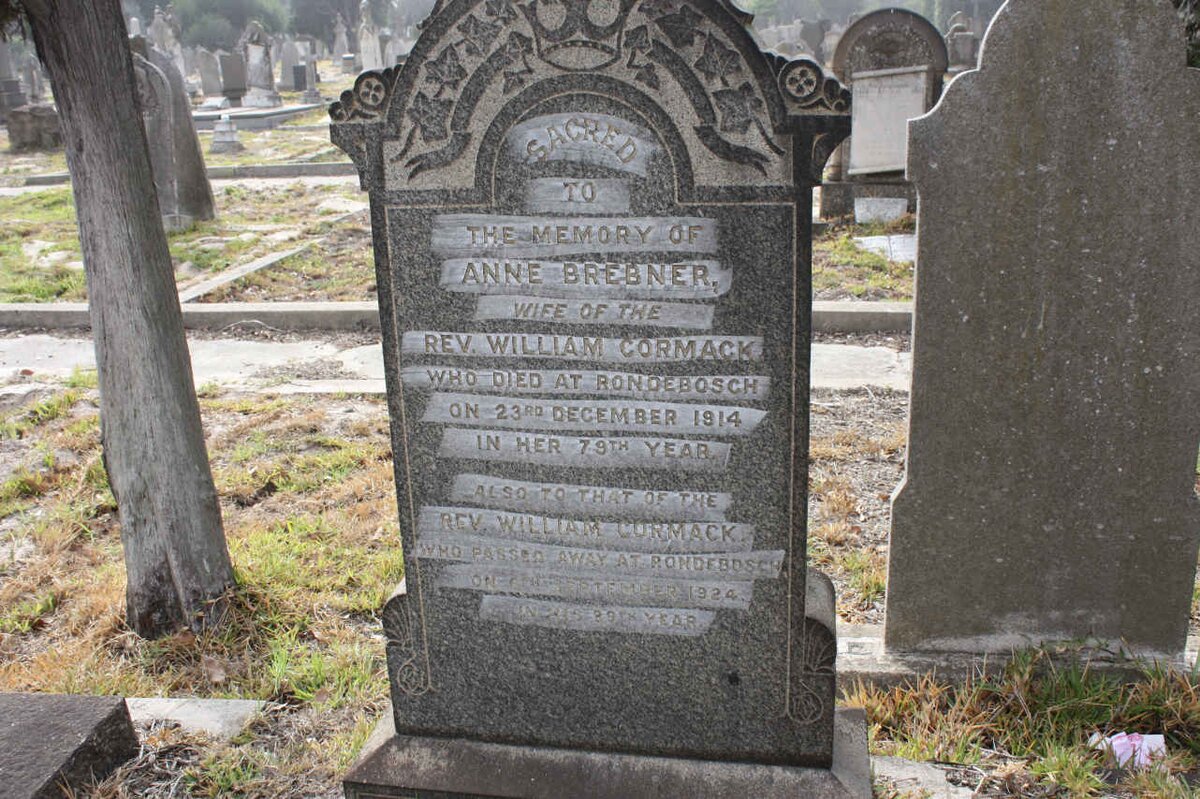 CORMACK William -1924 &amp; Anne BREBNER -1914