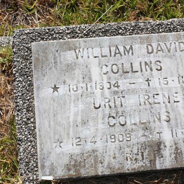 COLLINS William David 1904-1987 &amp; Urit Irene 1909-1991