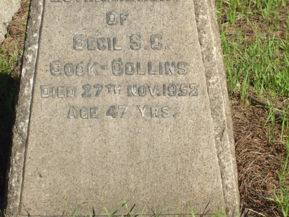 COCK-COLLINS Cecil S.C. -1952