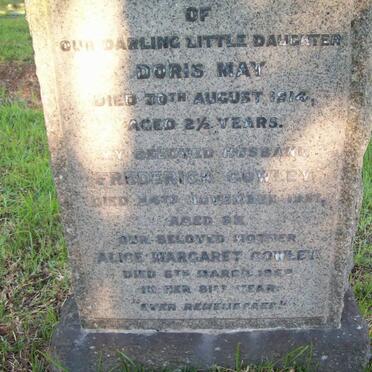 COWLEY Frederick -1961 &amp; Alice Margaret -1968 :: COWLEY Doris May -1914