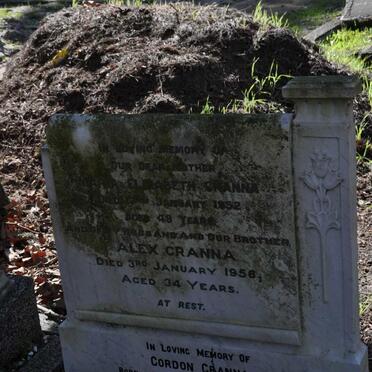 CRANNA Maria Elizabeth -1952 :: CRANNA Alex -1956 :: CRANNA Gordon 1923-2005