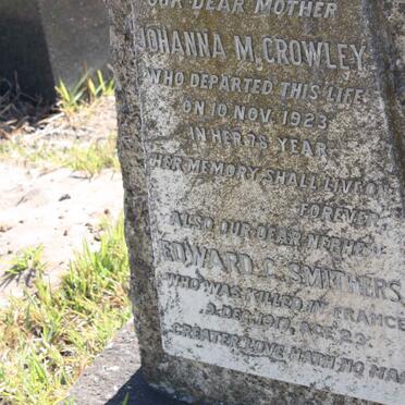 CROWLEY Johanna M. -1923 :: SMITHERS Edward C. -1917