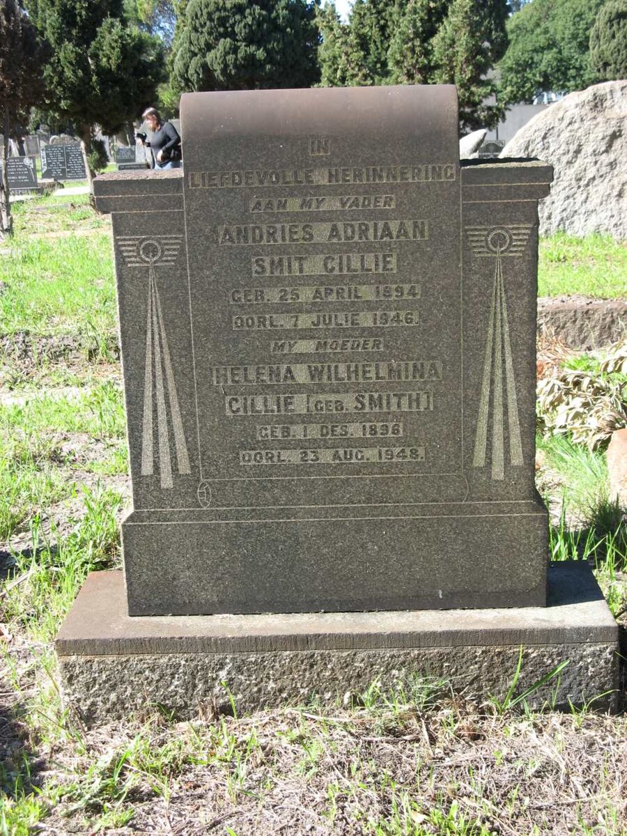 CILLIE Andries Adriaan Smit 1894-1946 &amp; Helena Wilhelmina SMITH 1896-1948