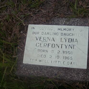 CERFONTYNE Verna Lydia 1950-1965