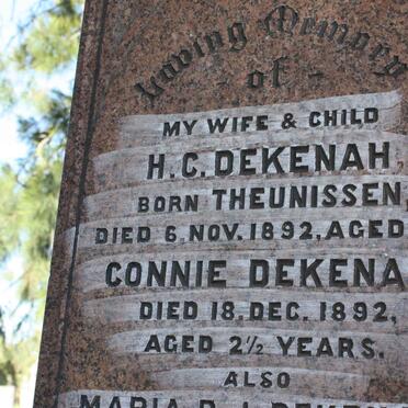 DEKENAH H.C. nee THEUNISSEN -1892 :: DEKENAH Connie -1892
