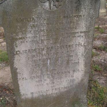 DOLL Emilia nee BROCKER 1856-1892 :: DOLL Elizabeth Magdalene 1890-1891