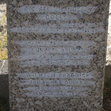 DOLLER  Wilhelm Fredrick Johannes 1890-1933 :: DOLLER Anna M. 1852-1915