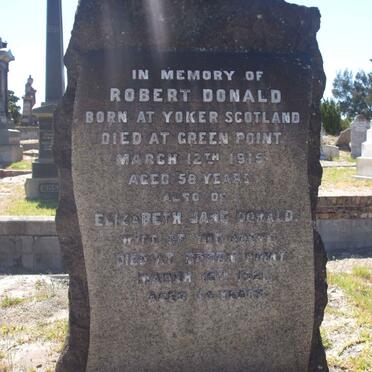 DONALD Robert -1915 &amp; Elizabeth Jane -1921 :: DONALD Stewart -1941 