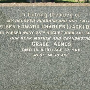 DRAPER Reuben Edward Charles -1958 &amp; Grace Agnes -1971