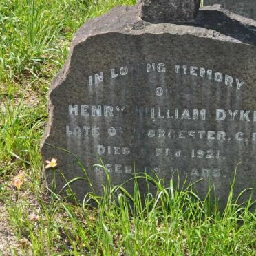 DYKE Henry William -1921