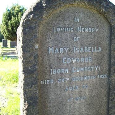 EDWARDS Mary Isabella nee CUMSTY -1926