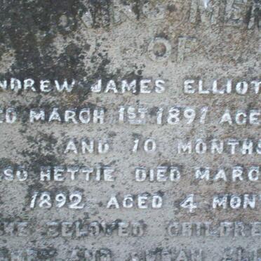 ELLIOTT Andrew James -1891 :: ELLIOTT Hettie -1892