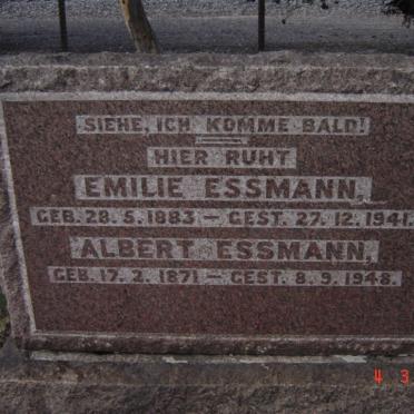 ESSMANN Albert 1871-1948 &amp; Emilie 1883-1941