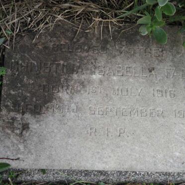 FABER Christina Isabella 1916-1974