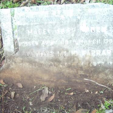 FARRAR Caroline Esther -1952 :: FARRAR Mabel Mary -1980 :: FARRAR Gladys Maud -1986