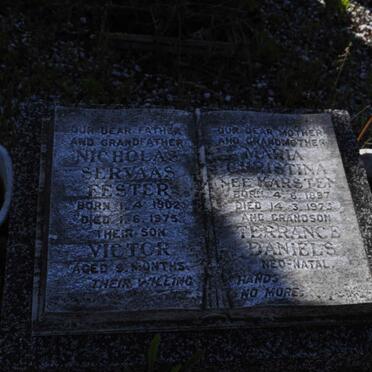 FESTER Nicholas Servaas 1902-1975 &amp; Maria Christina KARSTEN 1897-1973 :: FESTER Victor  :: DANIELS Terrence