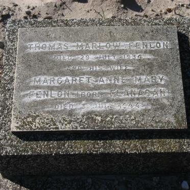 FENLON Thomas Marlow -1934 &amp; Margaret Anne Mary FLANAGAN -1944