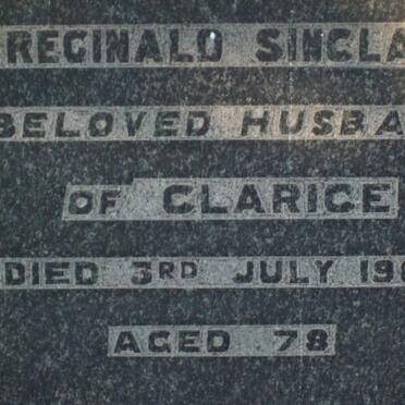 SINCLAIR Reginald -1964