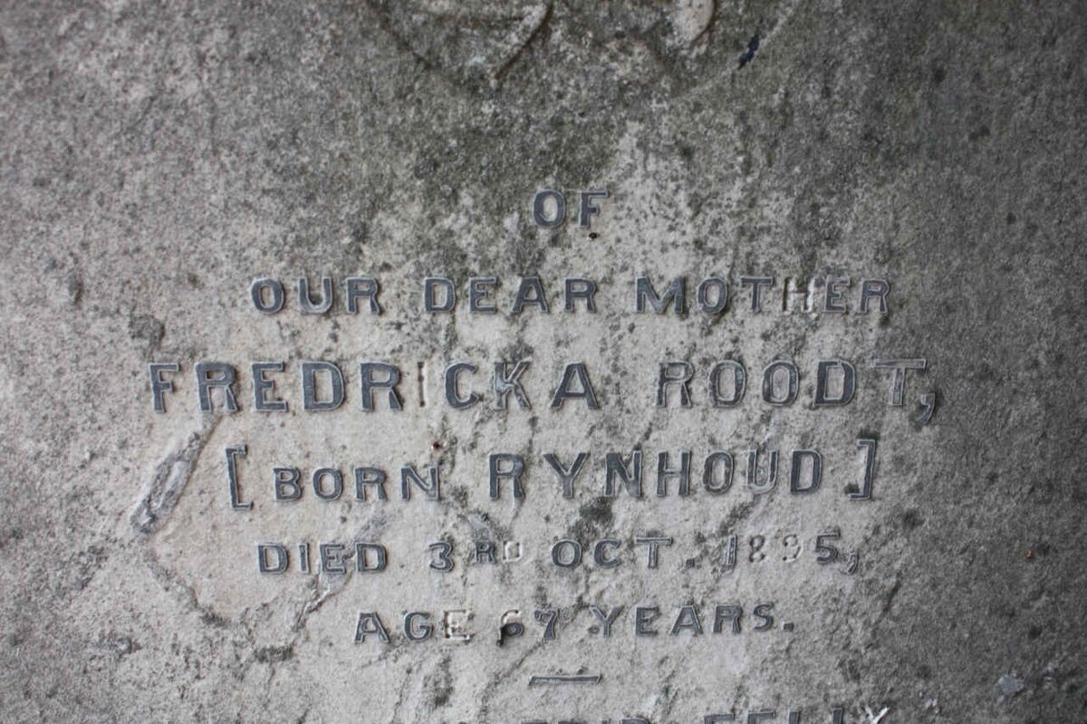 ROODT Fredricka nee RYNHOUD -1895