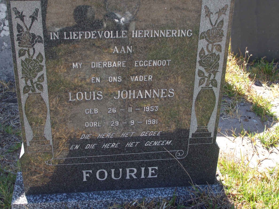 FOURIE Louis Johannes 1953-1981