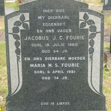 FOURIE Jacobus J.C. -1960 &amp; Maria M.S. -1981