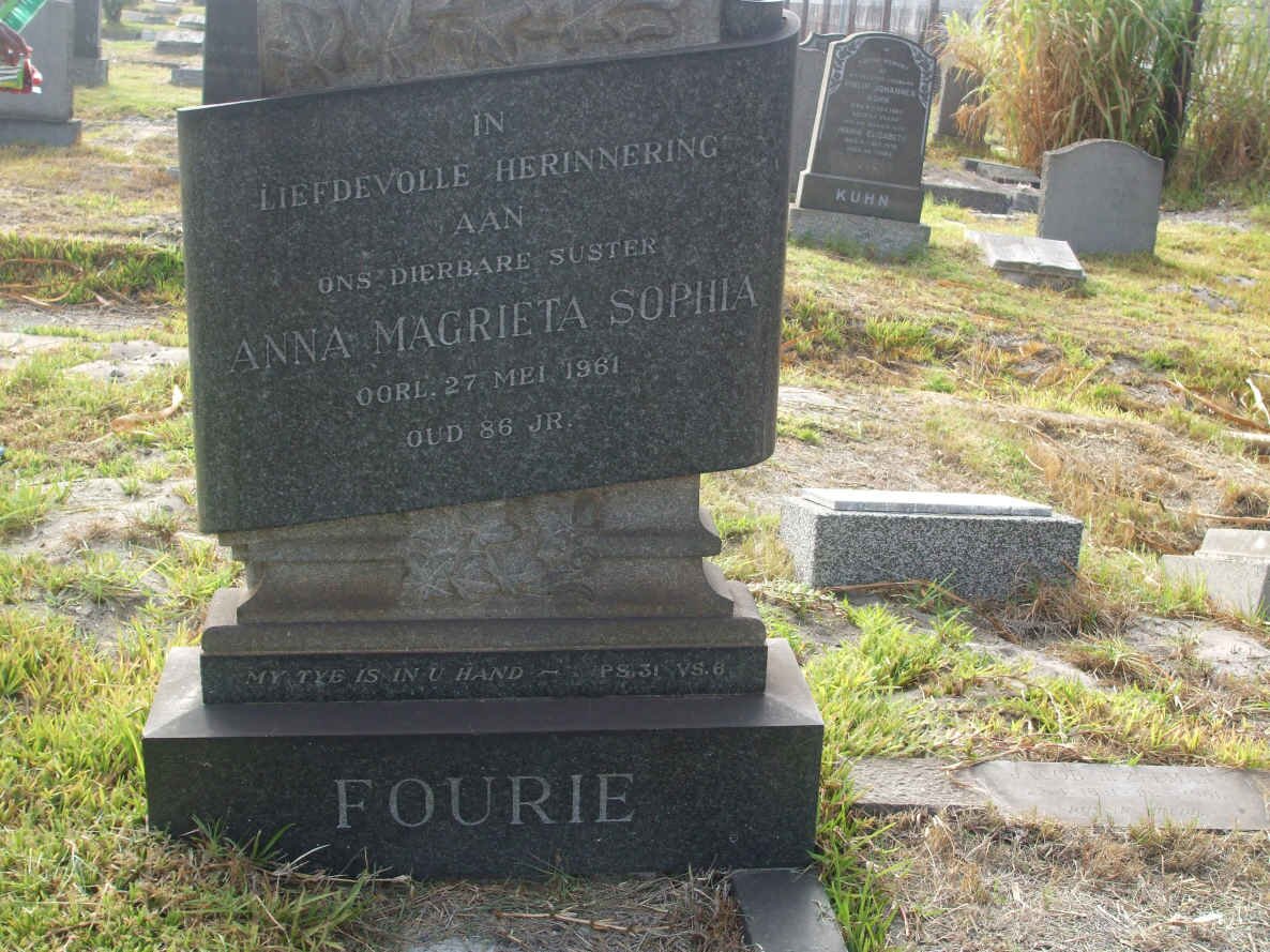 FOURIE Anna Magrieta Sophia -1961