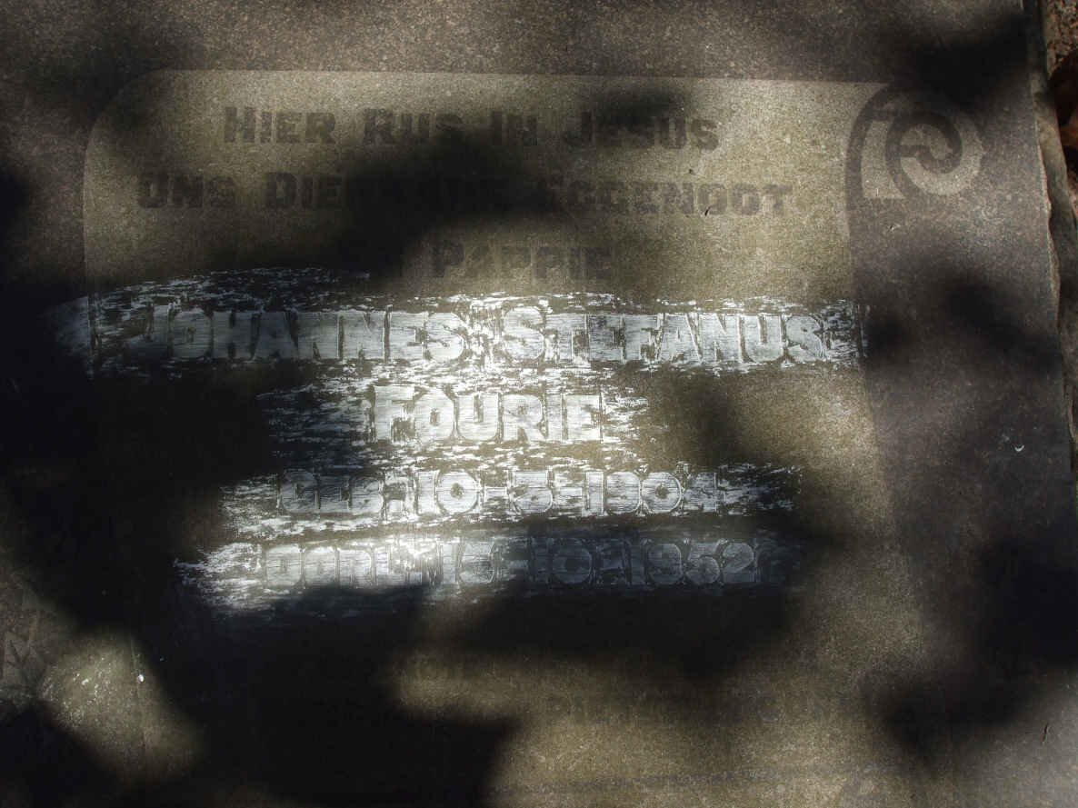 FOURIE Johannes Stefanus 1904-1952