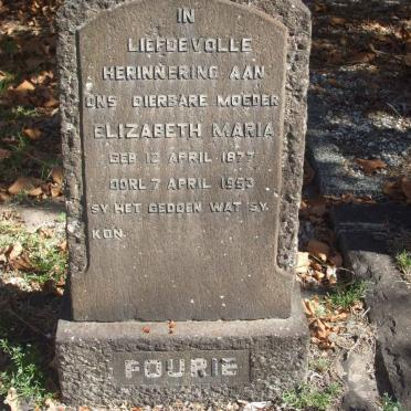 FOURIE Elizabeth Maria 1877-1953