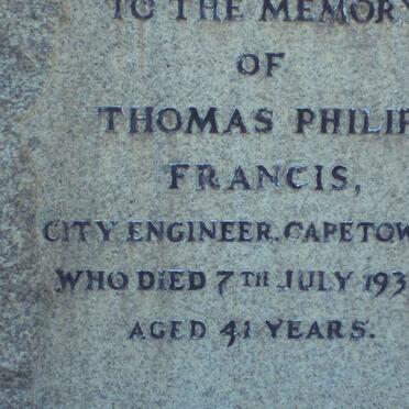 FRANCIS Thomas Philip  -1935 