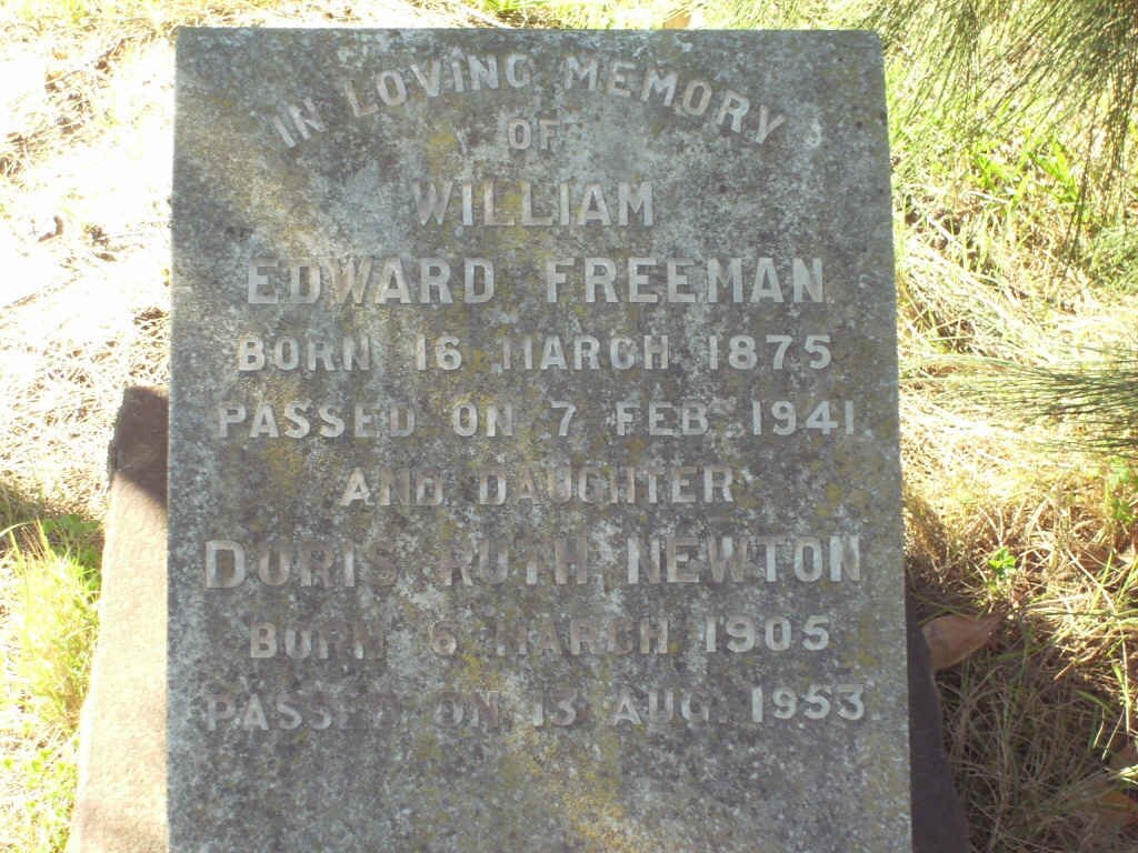FREEMAN William Edward 1875-1941 :: NEWTON Doris Ruth 1905-1953