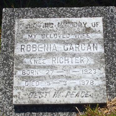 GARGAN Robenia nee RICHTER 1923-1978
