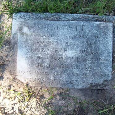 GARRETT John Burnham 1864-1932 &amp; Elizabeth Louisa 1866-1924