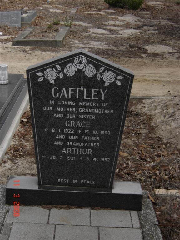 GAFFLEY Arthur 1921-1992 &amp; Grace 1922-1990