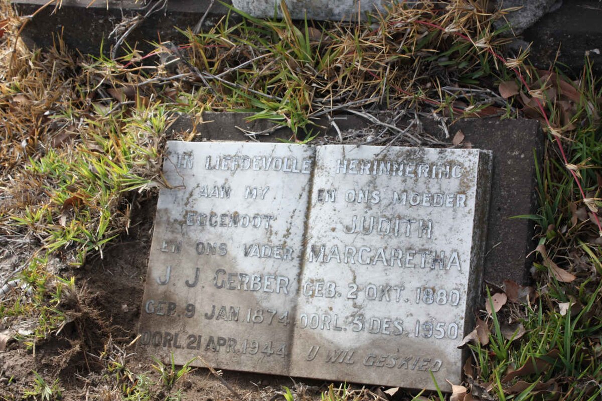 GERBER J.J. 1874-1944 &amp; Judith Margaretha 1880-1950
