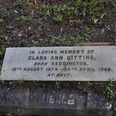 GITTINS Clara Ann nee REDDINGTON 1874-1960 :: RICHES