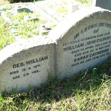 GILDENHUYS William John -1945 &amp; Sarah Catherine -1976 :: GILDENHUYS Geo. William -1971