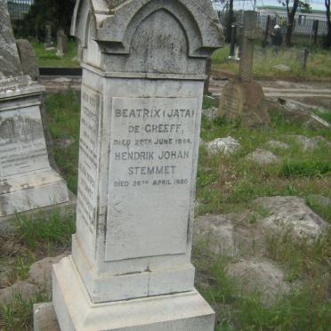 GREEFF Beatrix, de -1954 :: STEMMET Hendrik Johan -1980