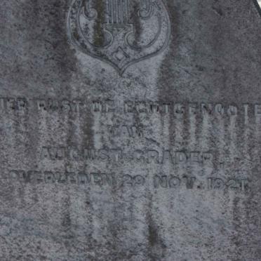 GRADER Anna Maria nee VAN RIET -1921