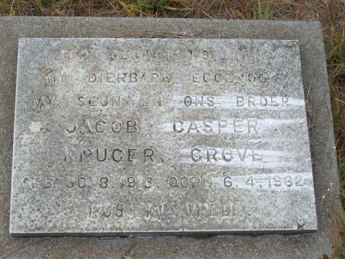 GROVE Jacob Casper ? 1916-1962