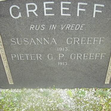 GREEFF Pieter G.P. -1913 &amp; Susanna -1913