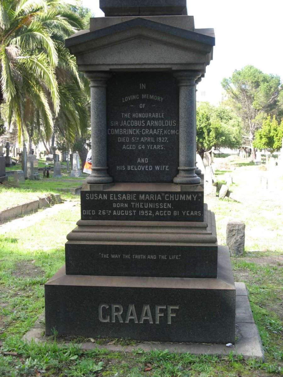 GRAAFF Jacobus Arnoldus, COMBRINCK -1927 &amp; Susan Elsabie Maria THEUNISSEN -1952