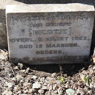 SCHALKWYK Nicotje, van -1922