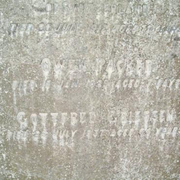 PACKER Owen -1929 :: GRIESSEN Gottfred -1937